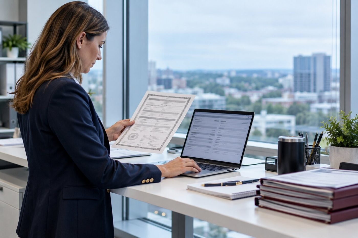 Certificate checked against the file